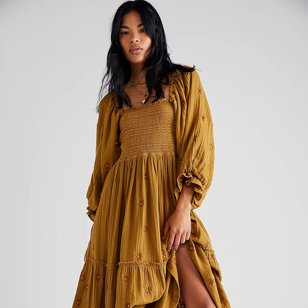 Dahlia Embroidered Maxi Dress